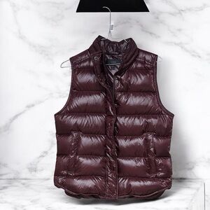J. Crew Maroon burgundy red Puffer Vest size small